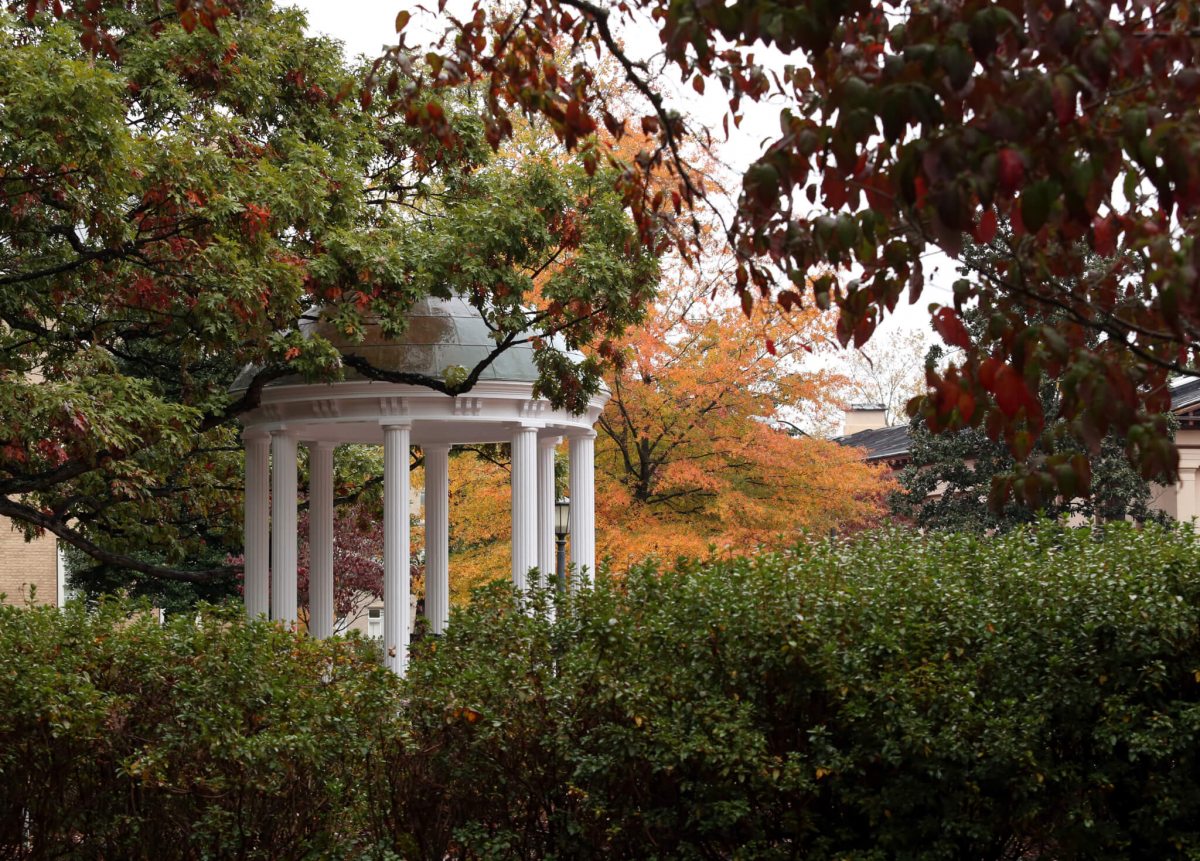 Old Well with fall leaves in the background