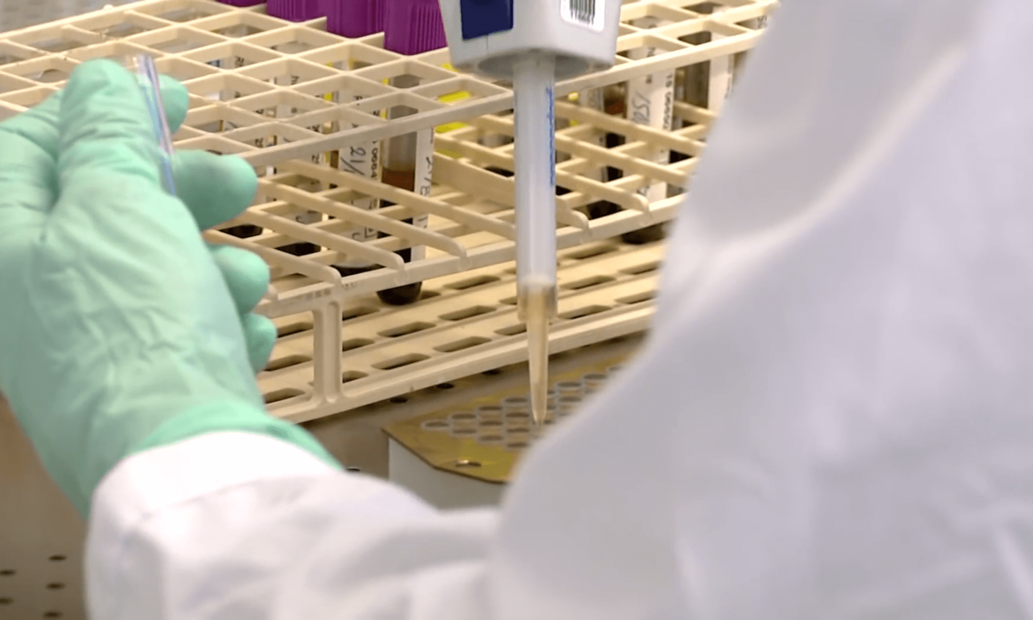 Research uses large pipette.