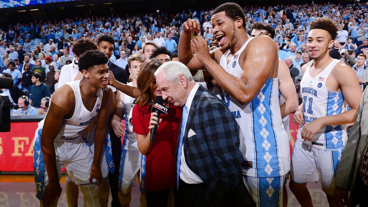 Roy Williams gives an interview.