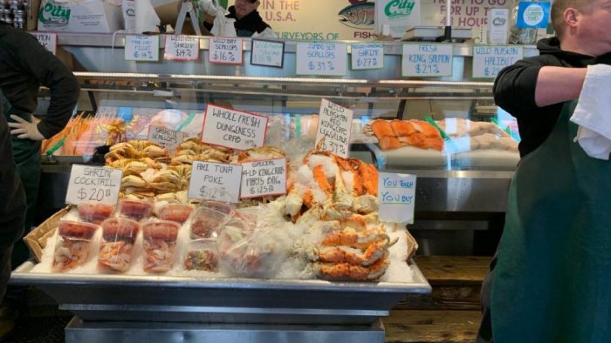 A seafood market