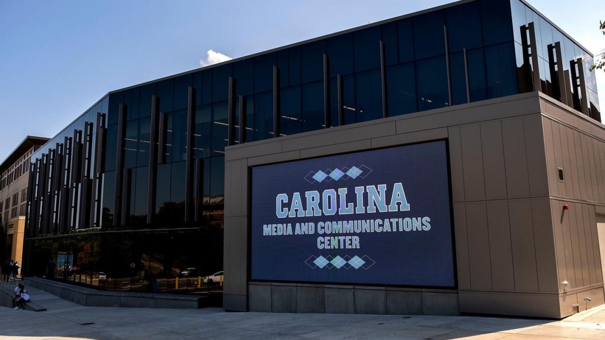 The exterior of the ACC Communications building on Carolina's campus.