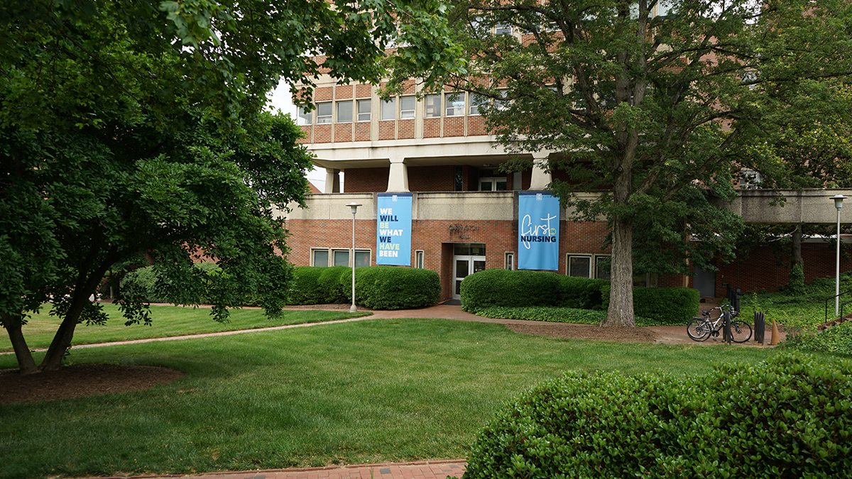 The exterior of the School of Nursing's Carrington Hall.