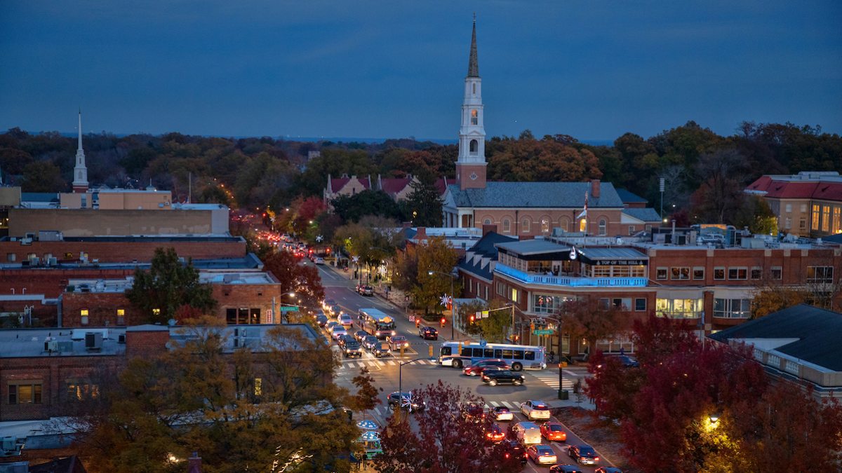 Downtown Chapel Hill at night