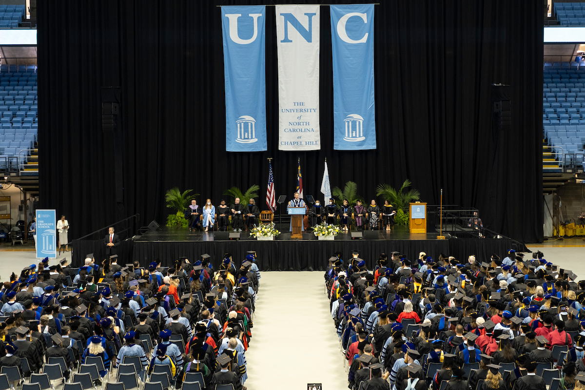 Doctoral hooding ceremony at UNC-Chapel Hill