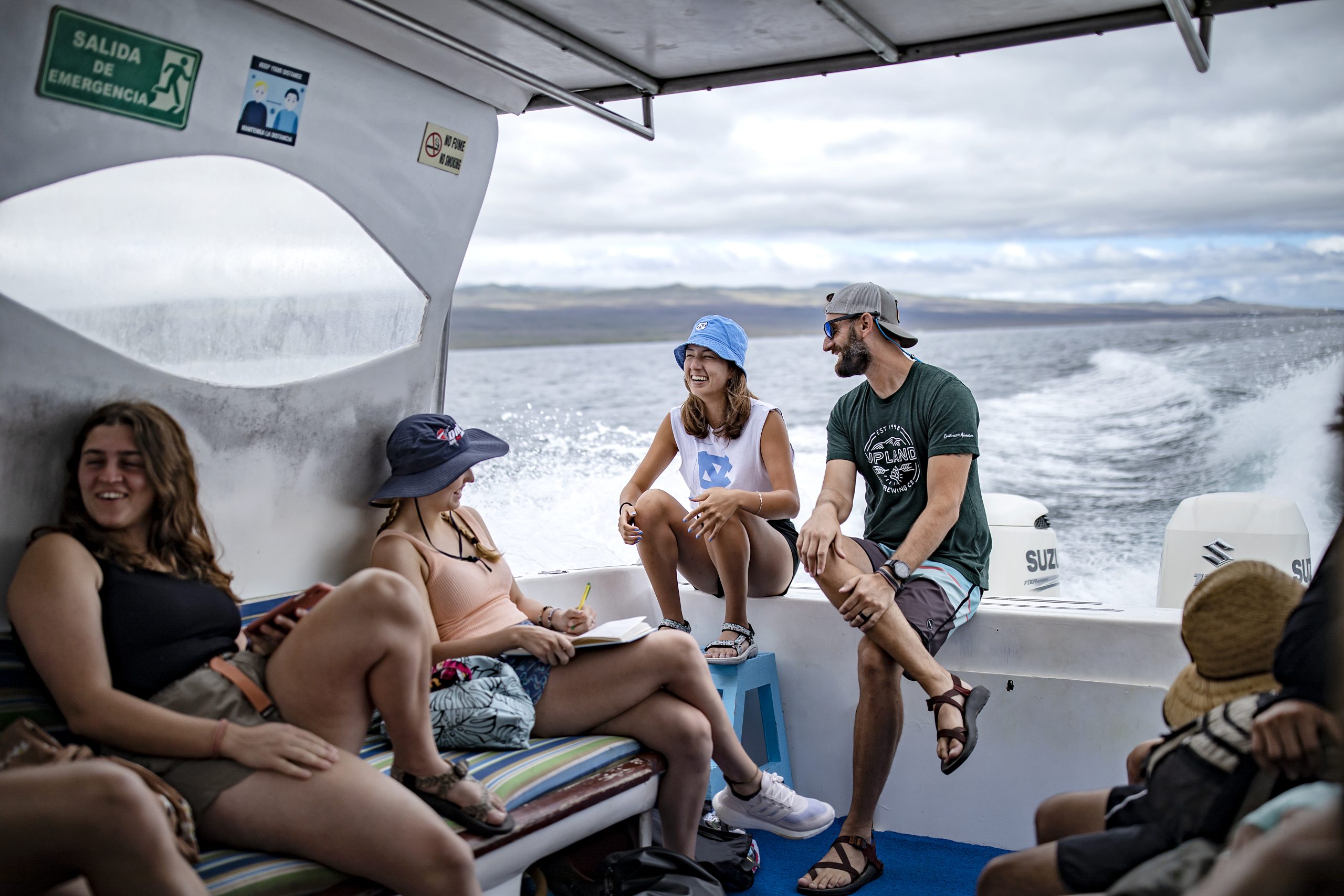 UNC students participate in a field trip during their study abroad class in the Galapagos Islands on July 2, 2022, in Ecuador.