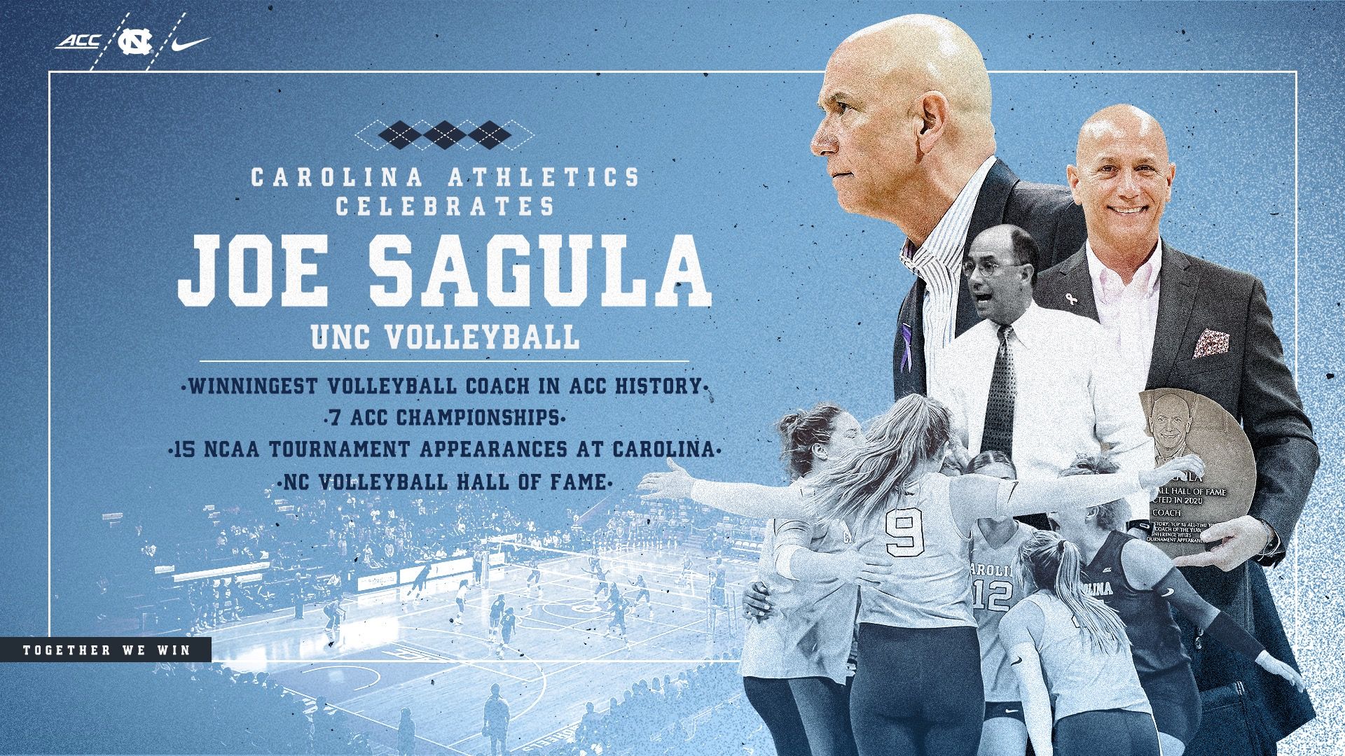 Carolina athletics celebrates Joe Sagula of UNC volleyball.