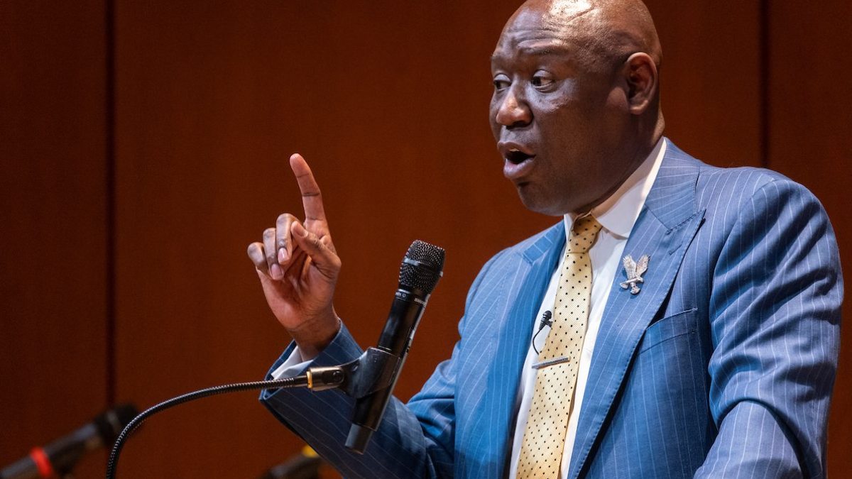 The lecture was delivered by attorney Ben Crump. (Jon Gardiner/UNC-Chapel Hill)