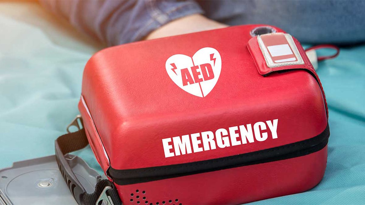 Red AED kit