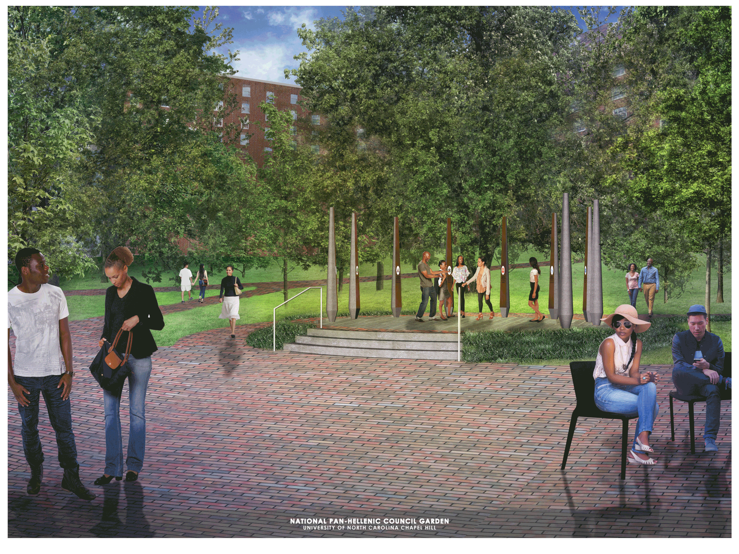 Rendering of new plaza