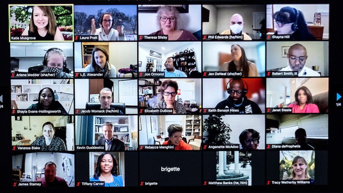 Screenshot of Employee Forum meeting via Zoom.
