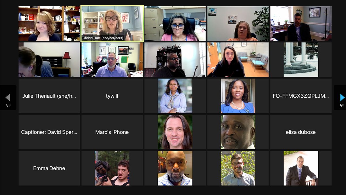 Screenshot of Employee Forum Aug. 3 Zoom meeting
