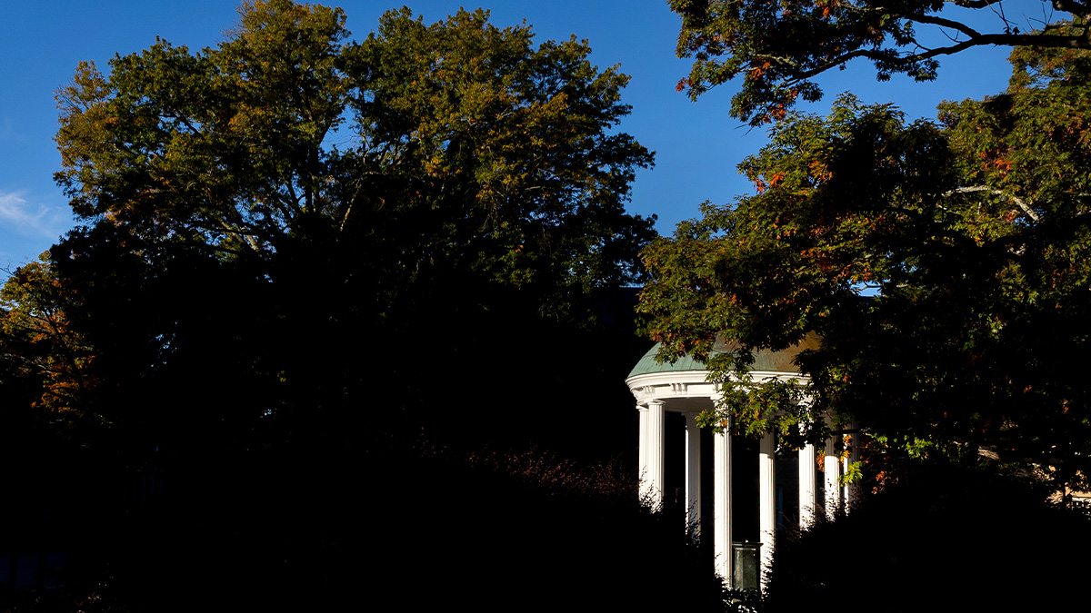View of the Old Well on a sunny day on the campus of UNC-Chapel Hill