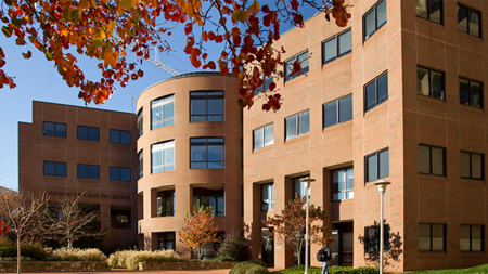 Exterior photo of Lineberger Comprehensive Cancer Center during the day.